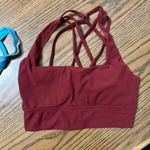 BuffBunny Red Strappy Sports Bra Medium Support